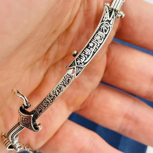Ali Zulfiqar Sword Bracelet Antique Silver Finish