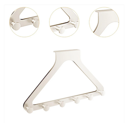 6-Hook Multi-Function Door Hanger – Space Saving Organizer