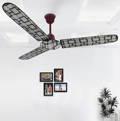 Waterproof & Dustproof Three Blade Grey Ceiling Fan Cover (Imported)
