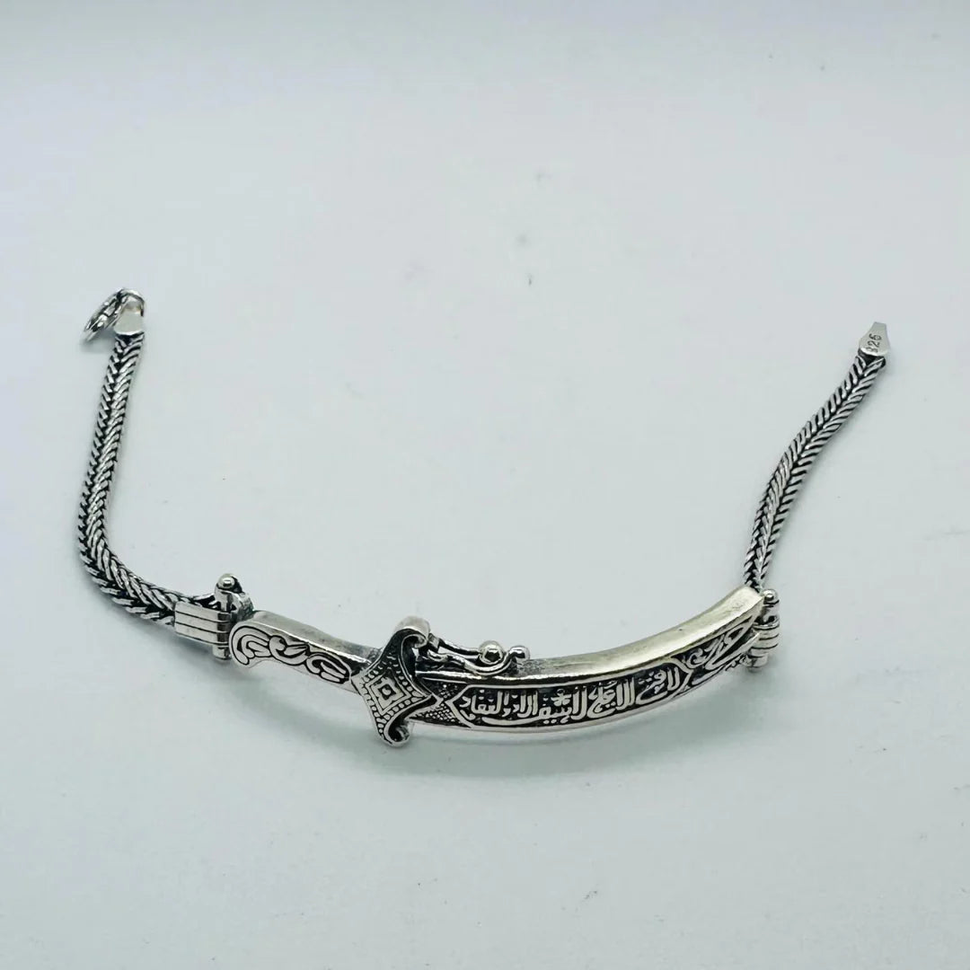 Ali Zulfiqar Sword Bracelet Antique Silver Finish