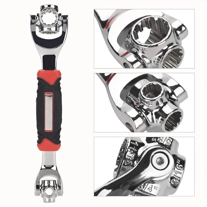 8-in-1 Universal Socket Wrench – 360° Rotating Tool