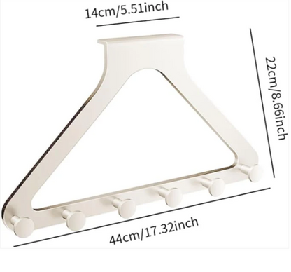 6-Hook Multi-Function Door Hanger – Space Saving Organizer