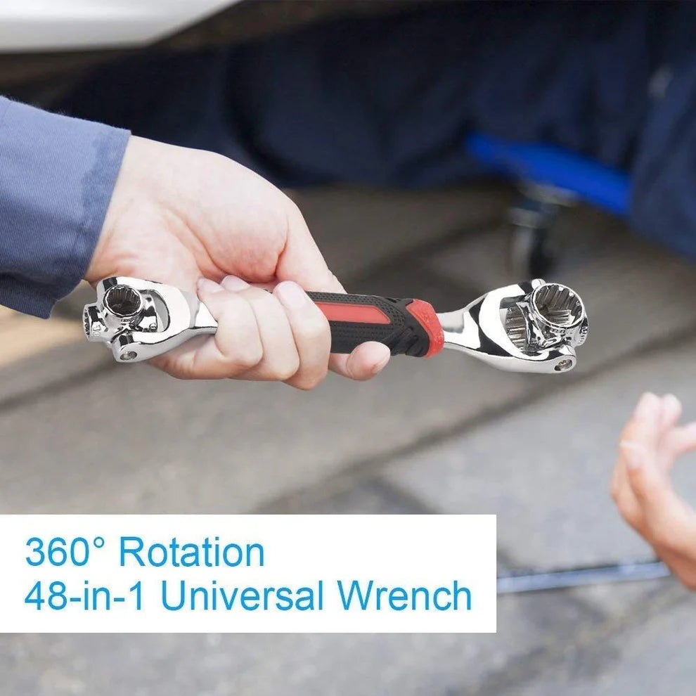 8-in-1 Universal Socket Wrench – 360° Rotating Tool