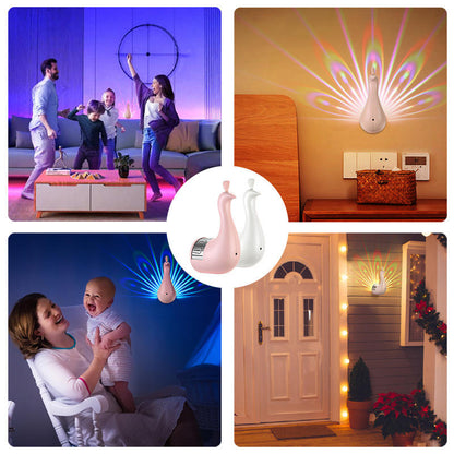 LED Peacock Projection Lamp with Remote
