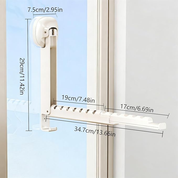Suction cup telescopic drying rack