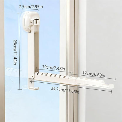 Suction cup telescopic drying rack