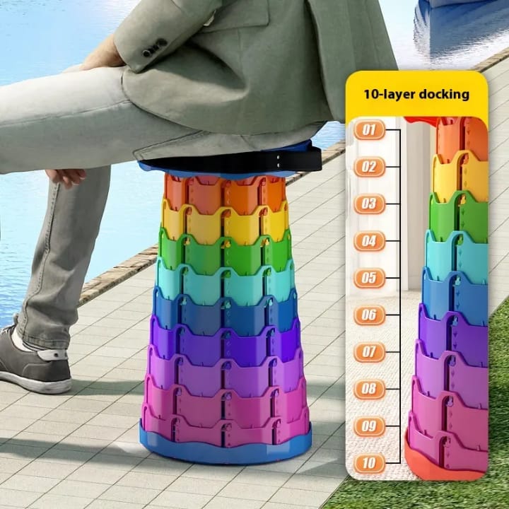 360° Adjustable Portable Telescopic Stool