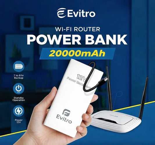 WiFi Router Power Bank (8–10Hrs Backup)