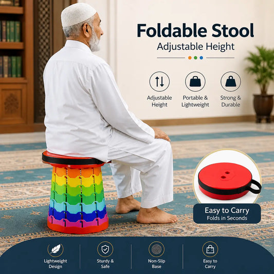 360° Adjustable Portable Telescopic Stool