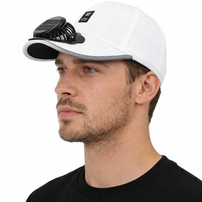 Solar Fan Hat Sun Visors Hat Summer Breathable Mesh Cap Solar USB Charging
