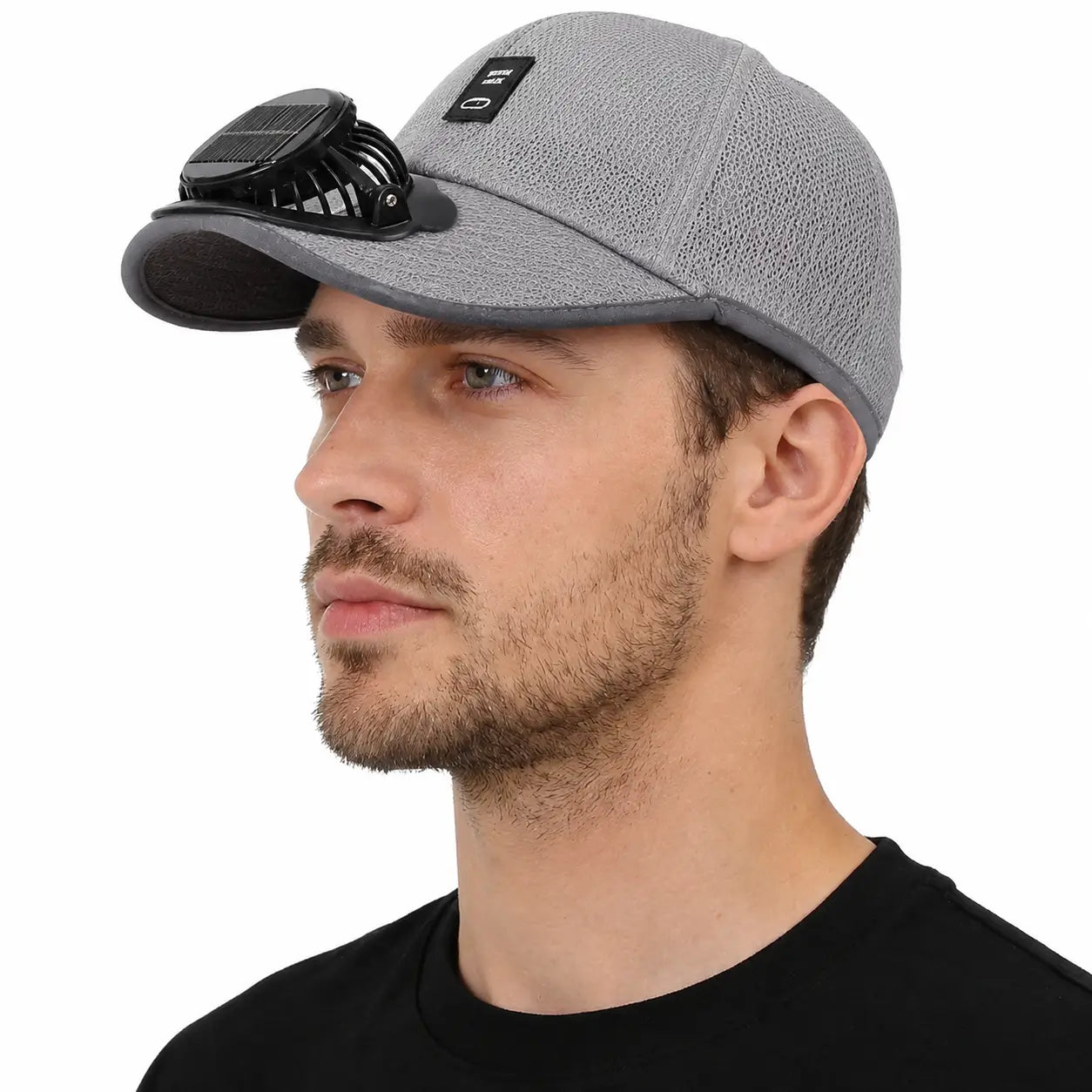 Solar Fan Cap with Rechargeable Battery