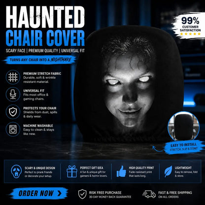 Car Headrest Ghost Face Cover – Creepy & Unique Car Interior Accessory