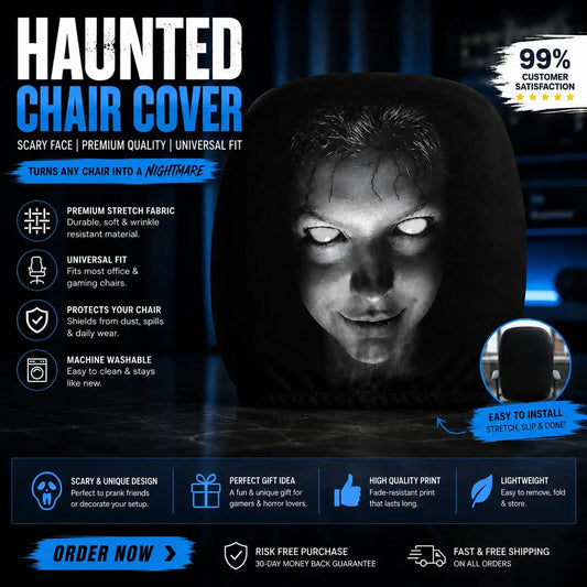 Car Headrest Ghost Face Cover – Creepy & Unique Car Interior Accessory