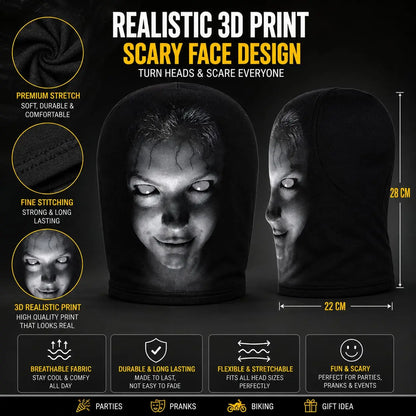 Car Headrest Ghost Face Cover – Creepy & Unique Car Interior Accessory