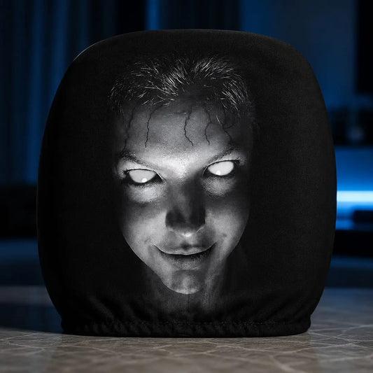 Car Headrest Ghost Face Cover – Creepy & Unique Car Interior Accessory