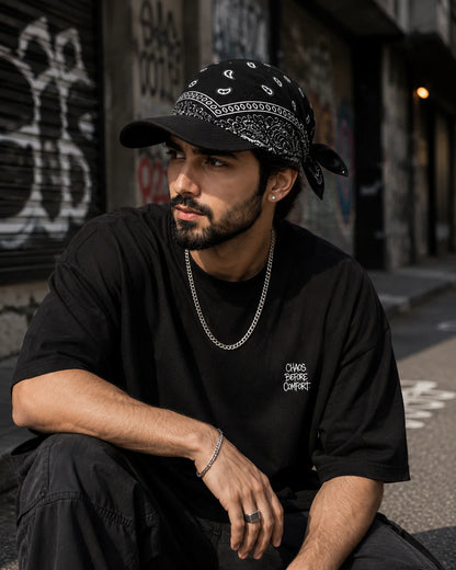Brimdana Trendy Cap Style Bandana Black