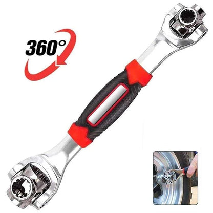 8-in-1 Universal Socket Wrench – 360° Rotating Tool