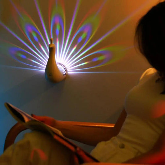 LED Peacock Projection Lamp with Remote