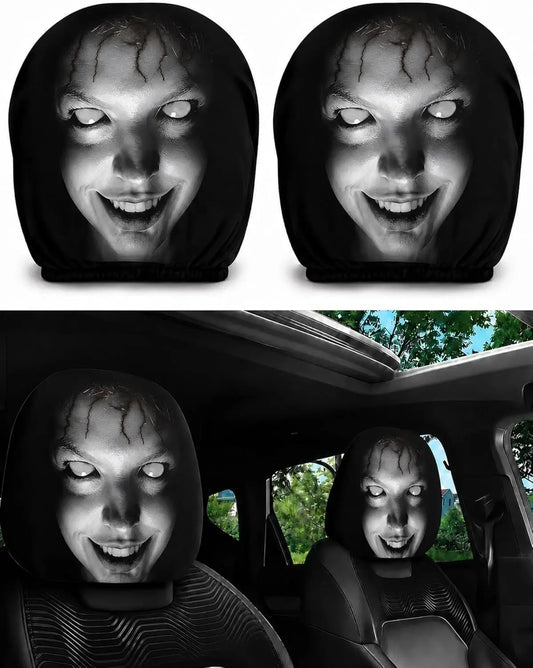 Car Headrest Ghost Face Cover – Creepy & Unique